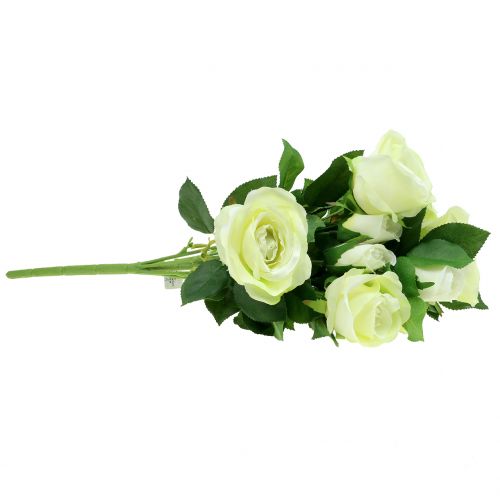 Floristik24 Krémová kytice růží 48cm
