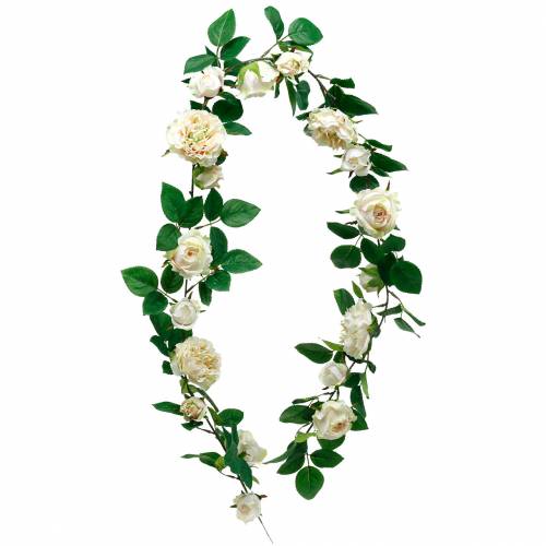 Floristik24 Romantická růžová girlanda hedvábný květ umělá růže 160 cm