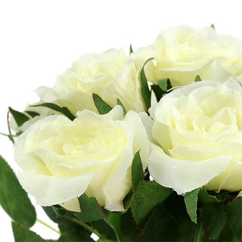 Floristik24 Kytice růží bílé L26cm 3ks