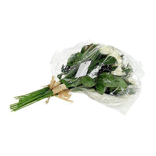 Floristik24 Kytice růží bílé L26cm 3ks