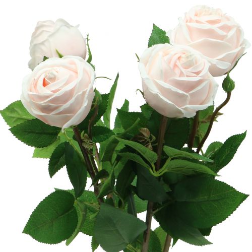 Floristik24 Kytice růží jemně růžová 65cm 4 ks