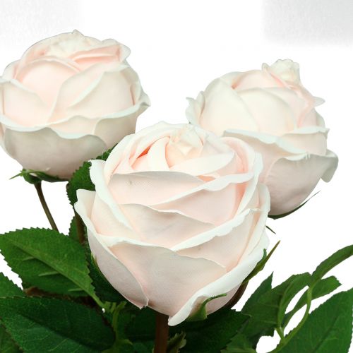 Floristik24 Kytice růží jemně růžová 65cm 4 ks