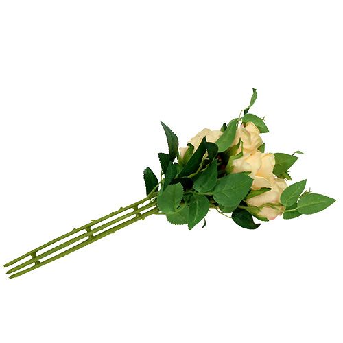 Floristik24 Růžová kytice krémová L46cm