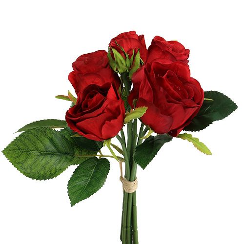 Floristik24 Kytice růží červená 25cm