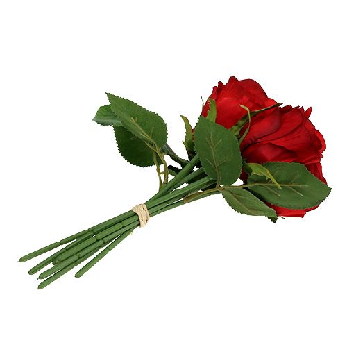 Floristik24 Kytice růží červená 25cm