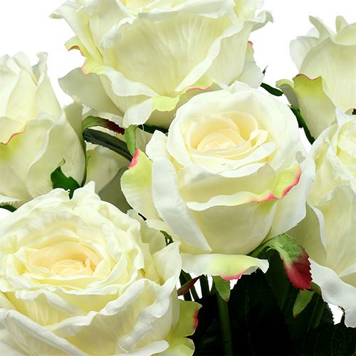 položky Kytice růží bílá, krémová 55cm