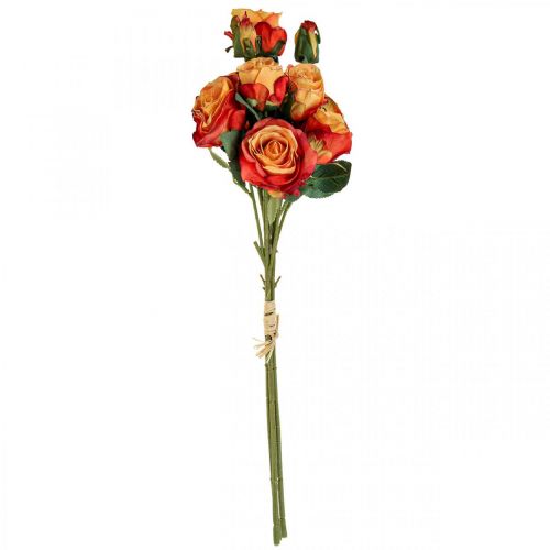 Floristik24 Kytice z růží umělé růže hedvábné květy oranžový svazek 53cm