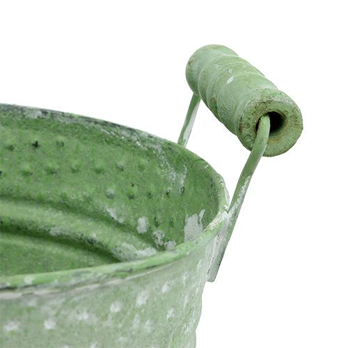 Floristik24 Kovový květináč na růže zelený Ø12cm V16cm