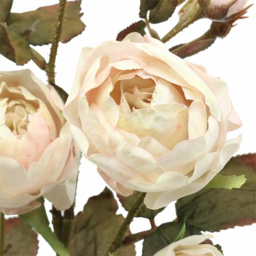 položky Umělá ratolest růže krémově bílá 76cm