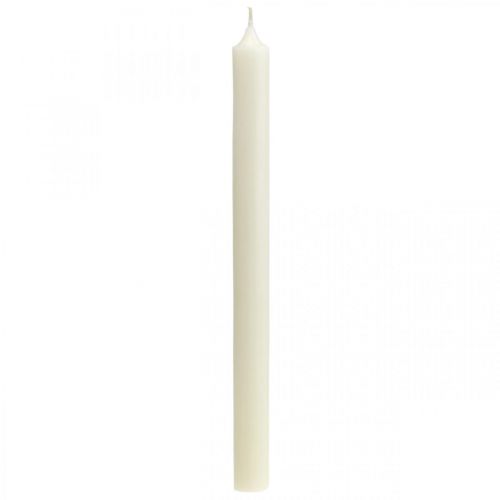 položky Rustikální svíčky vysoké tyčové svíčky jednobarevné bílé 350/28mm 4 kusy