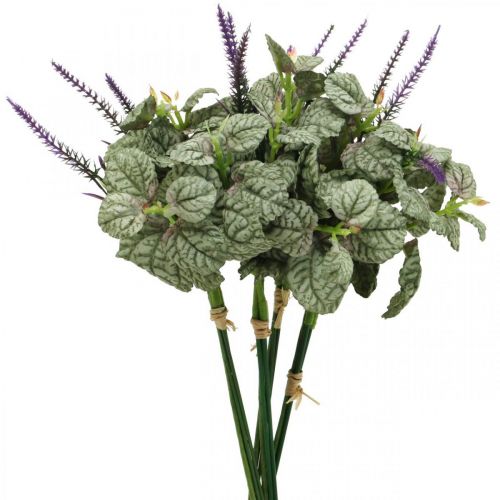 Floristik24 Umělé hedvábné květy, šalvěj ve svazku, šalvěj hedvábný květ fialový L28cm 4ks