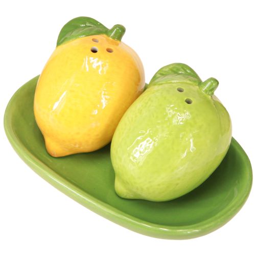 položky Slánka a pepřenka keramická dekorace citron limetka 13×8cm
