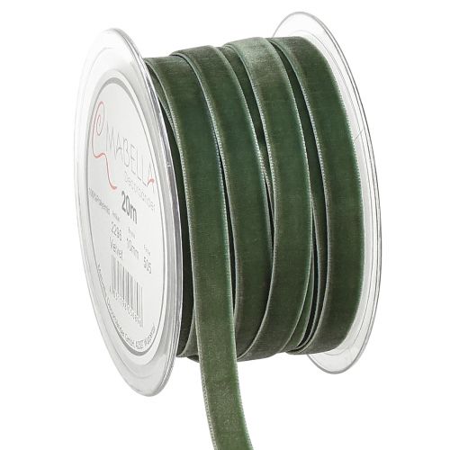 Sametová stuha dárková stuha ozdobná stuha zelená B10mm 20m