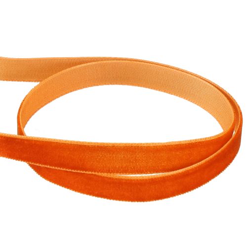 položky Dekorativní stuha sametová tmavě oranžová 10mm 20m
