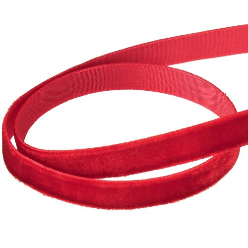 položky Dekorativní stuha sametová stuha červená 10mm 20m