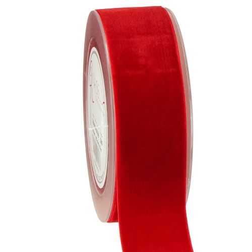 Floristik24 Sametová stuha dárková stuha dekorativní stuha sametová červená 40mm 8m
