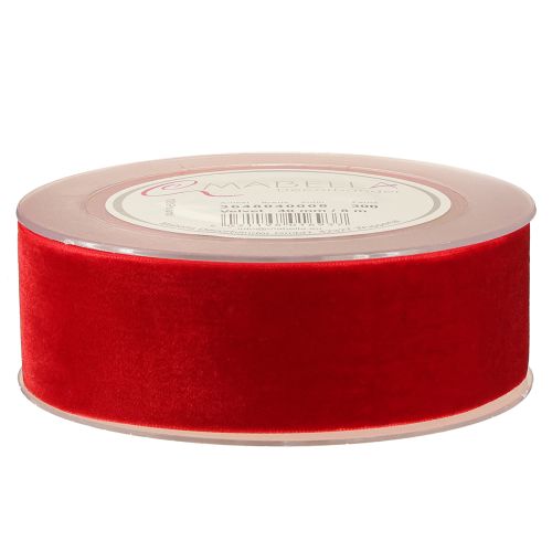 položky Sametová stuha dárková stuha dekorativní stuha sametová červená 40mm 8m