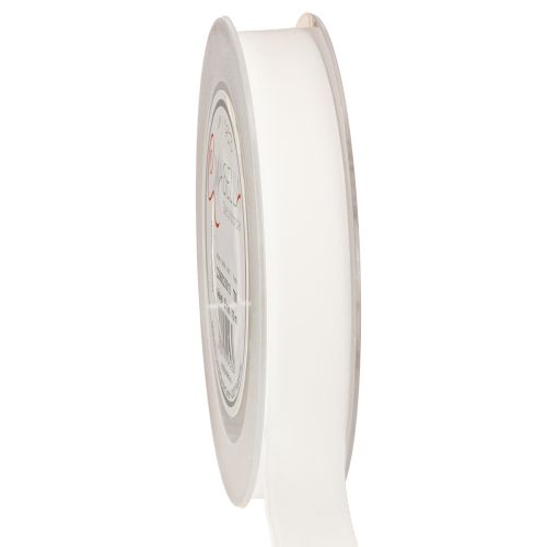 Floristik24 Sametová stuha, dárková stuha, ozdobná stuha, bílý samet, šířka 20 mm, délka 10 m