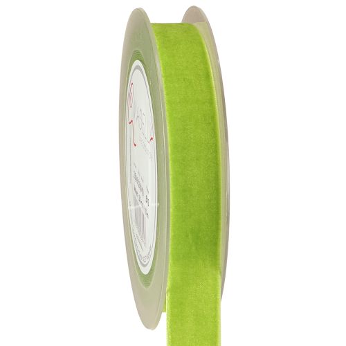 Sametová stuha světle zelená dekorační stuha sametová stuha zelená 20mm 10m