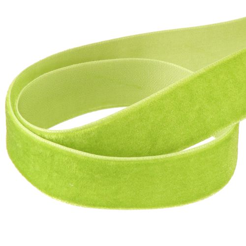 položky Sametová stuha světle zelená dekorační stuha sametová stuha zelená 20mm 10m