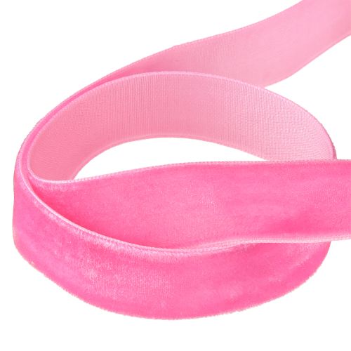 položky Sametová stuha růžová Dekorativní stuha Sametová stuha růžová 20mm 10m