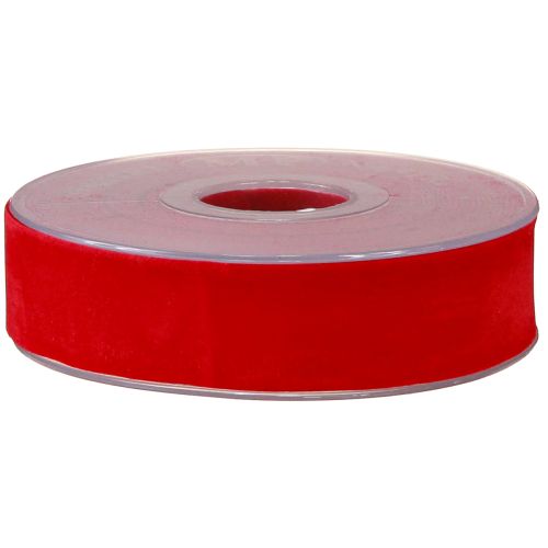 položky Sametová stuha červená stuha látková stuha 25mm 7m