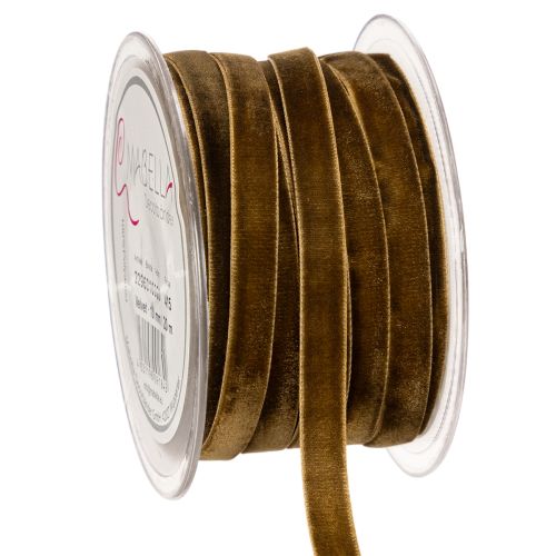 Dekorativní sametová stuha, úzká, šířka 10 mm, délka 20 m, na roli