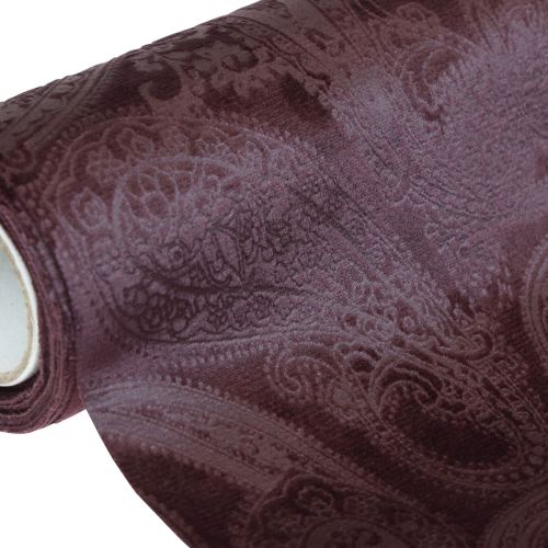 položky Velvet Ribbon Table Runner Fialová Stuha na stůl Paisley vzor 150mm 3m