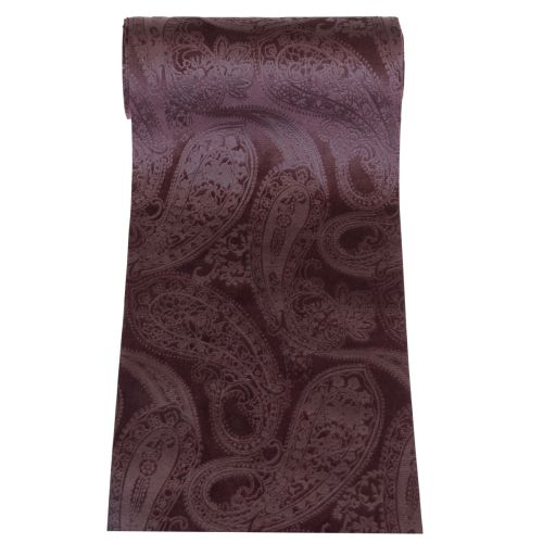 položky Velvet Ribbon Table Runner Fialová Stuha na stůl Paisley vzor 150mm 3m