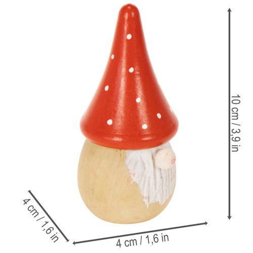Mini figurka trpaslíka, muchomůrka, dekorace na stůl 10 cm, 6 ks | Floristik24.cz