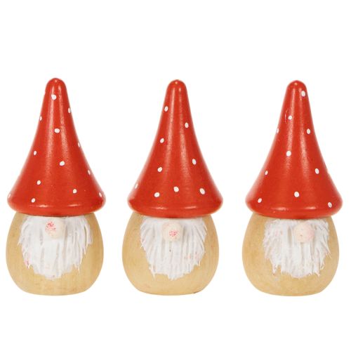 Mini figurka trpaslíka, muchomůrka, dekorace na stůl 10 cm, 6 ks | Floristik24.cz