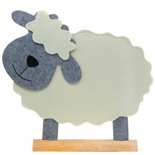 Floristik24 Ovčí stojící plsť krémová, šedá 51 × 7 cm V47 cm