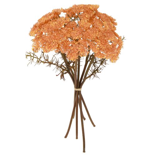 Umělé květiny řebříčku Achillea umělá oranžová 30cm 6 ks