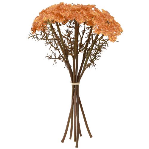 položky Umělé květiny řebříčku Achillea umělá oranžová 30cm 6 ks