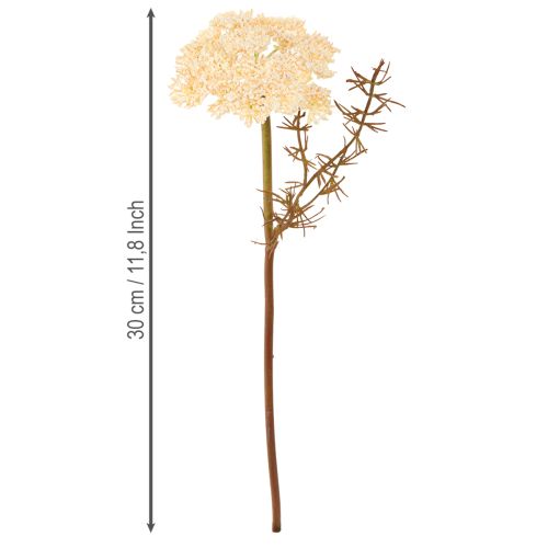 položky Umělé květy řebříčku v krémové barvě, umělé květy řebříčku 30 cm, 6 ks