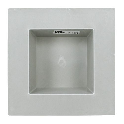 Floristik24 Mísa čtvercová šedá 20cm x 20cm, 1ks