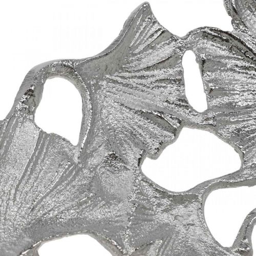 položky Dekorativní miska stříbrná gingko miska kovová Ø43cm V11cm