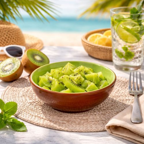 položky Keramická servírovací mísa, design kiwi. Ideální pro stylové jídelní stoly a bufety. 15 cm.