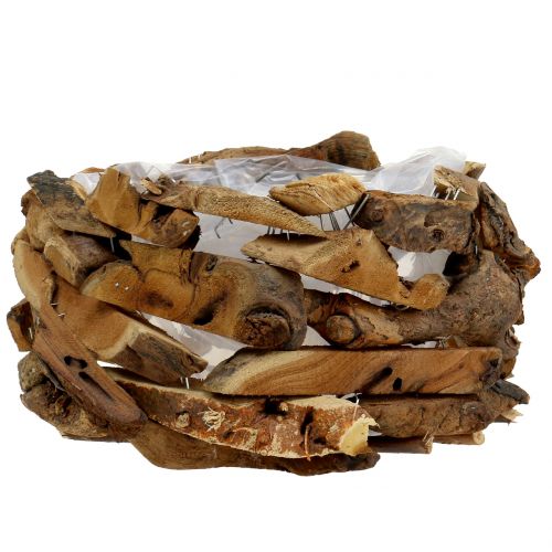 Floristik24 Mísa kousky dřeva přírodní Ø28cm V16cm