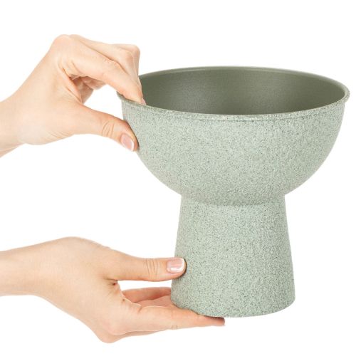 Moderní kulatý květináč na vysokém podstavci, 18 cm | Floristik24.cz