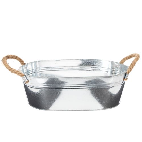 Oválná mísa 35 cm x 21,5 cm V 11,5 cm, lesklý zinek nakoupit | Floristik24.cz