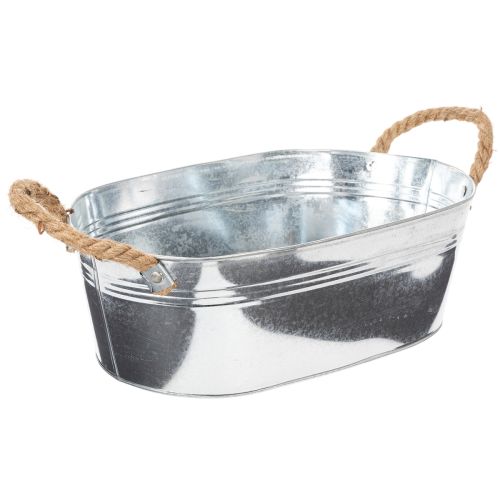 Oválná mísa 35 cm x 21,5 cm V 11,5 cm, lesklý zinek | Floristik24.cz