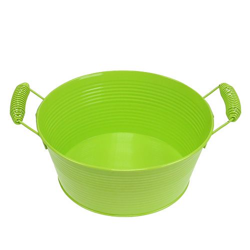 Floristik24 Mísa kulatá jablkově zelená Ø22cm V9,5cm