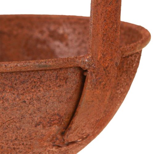 Floristik24 Miska na výsadbu dekorativní naběračky rzi Ø12cm 3ks