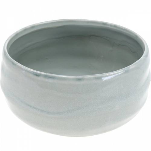 Keramická miska, vlnitý květináč, keramická dekorace oválný Ø18,5cm V7,5cm