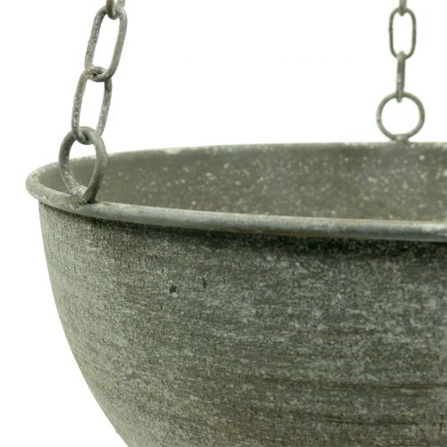 Floristik24 Květináč na zavěšení šedá Ø26cm H23cm
