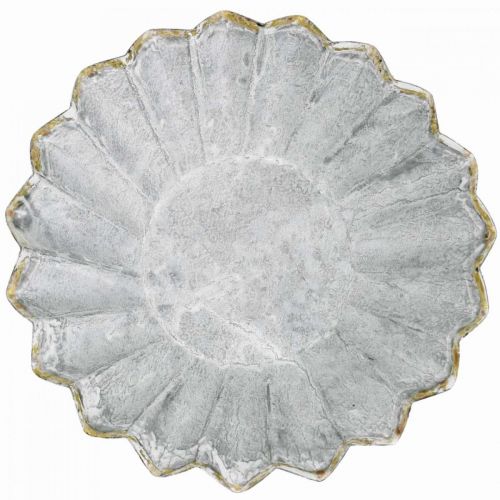 Floristik24 Ozdobná forma na pečení z kovu, kovová dekorace na sázení, dortové formy se zlatým okrajem Ø13cm V3,5cm