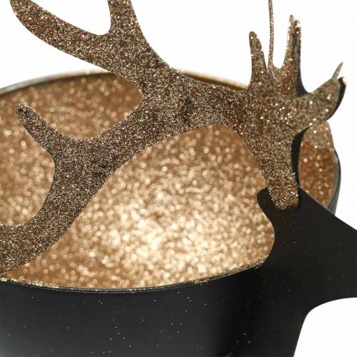 položky Miska s hlavou soba černá, zlatý kov Ø11/14cm Sada 2 ks