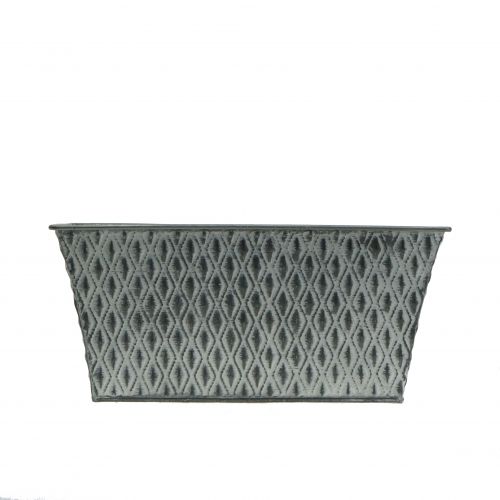 položky Zinková miska s diamantovým vzorem 22cm × 12cm
