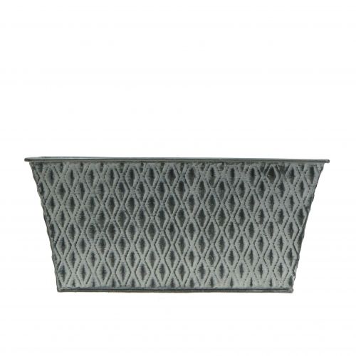 položky Zinková miska s diamantovým vzorem 26cm x 15,5cm